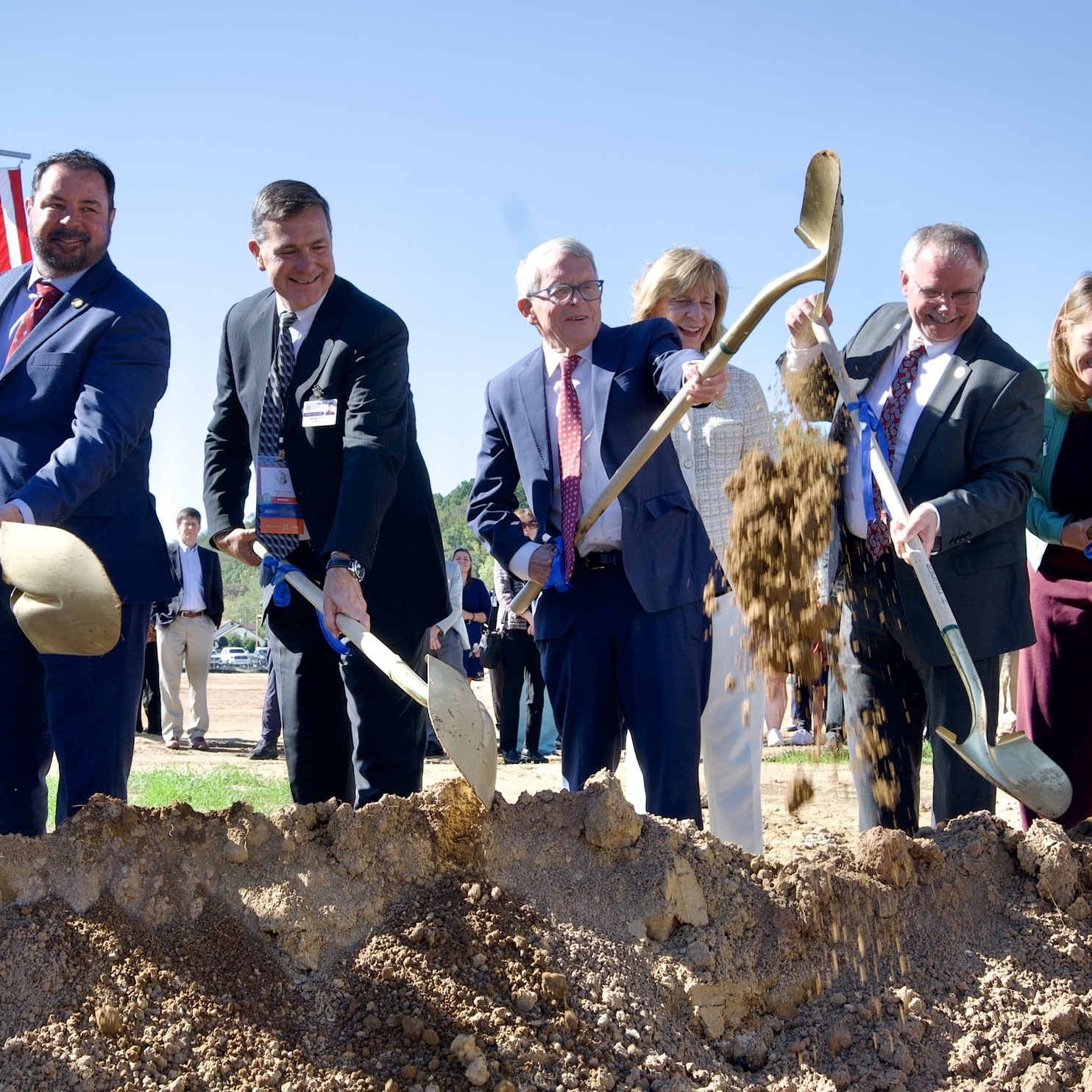Governor DeWine at a groundbreaking.