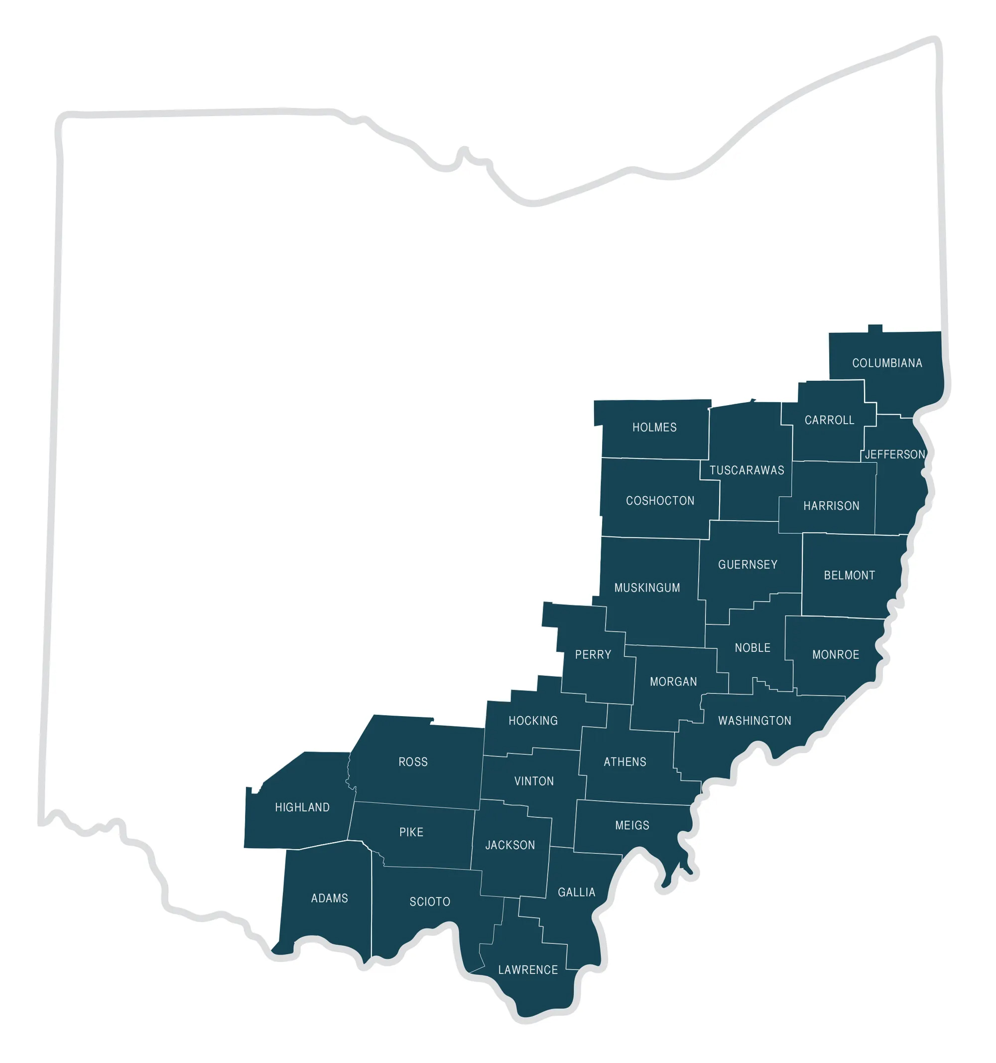 Map displaying current Mayors' Partnership Counties footprint