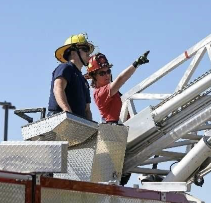Firefighters training.