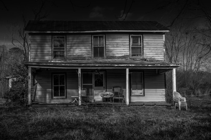 Run down house.