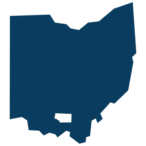 Pike county highlighted within the state of Ohio.